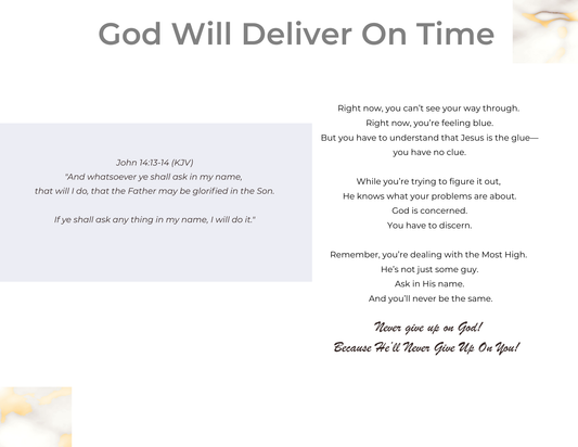 God Will Deliver (Physical Card)