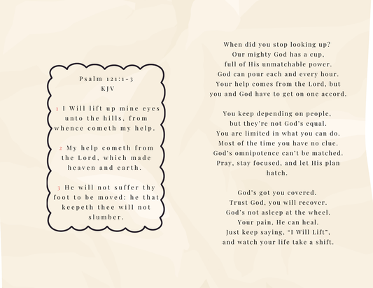 Lord I Will Lift (Deep Tone - Male - Physical Card)