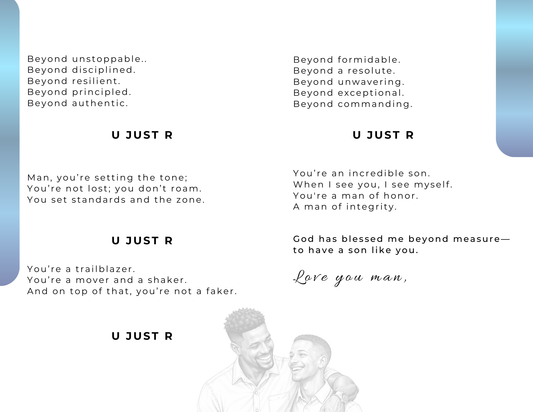U Just R — Father to Son (Physical Card)