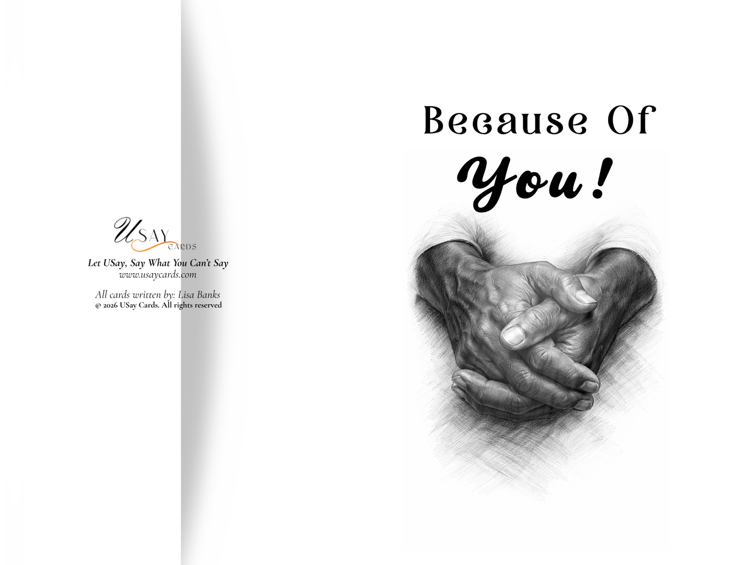 Because Of You — (Father Deep tone - Physical Card)