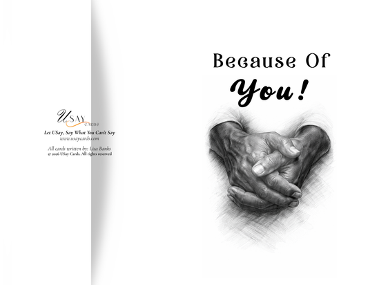 Because Of You — (Father Deep tone - Physical Card)