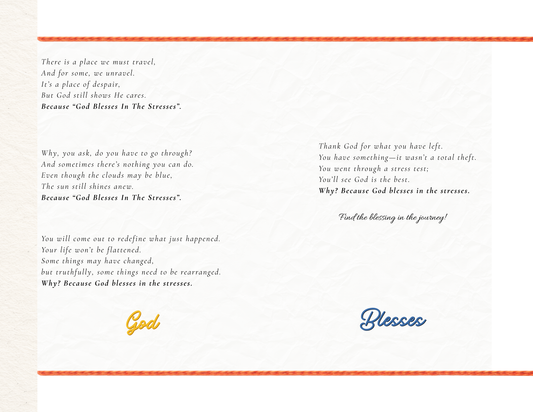 God Blesses In The Stresses (Physical Card)
