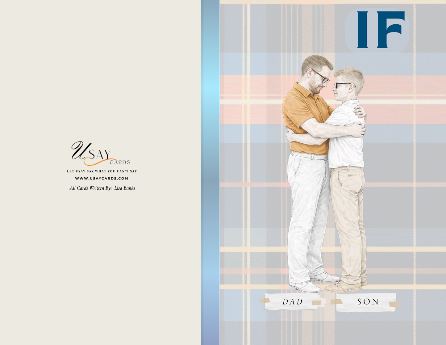 If Son — Plaid — Father — Light Tone (Physical Card)
