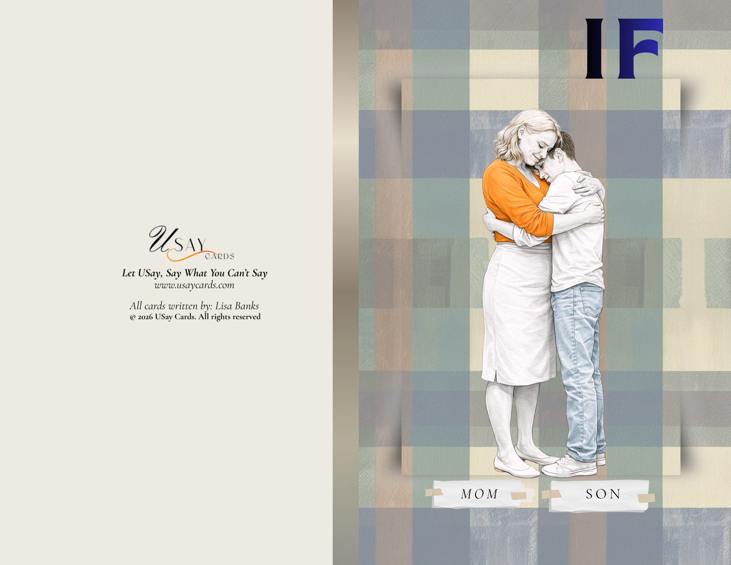 If Son — Plaid — Mother — Light Tone (Physical Card)