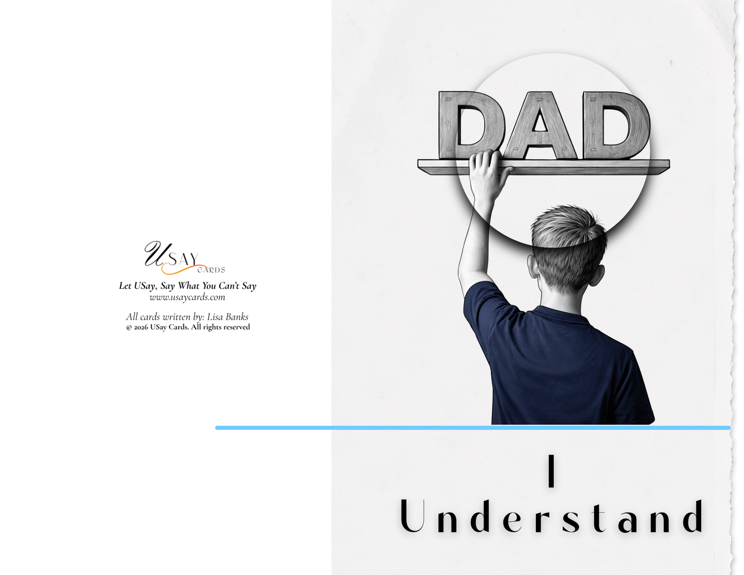 I Understand — Son to Father — Light Tone (Physical Card)