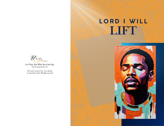 Lord I Will Lift (Deep Tone - Male - Physical Card)