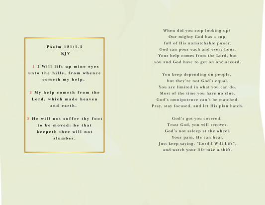 Lord I Will Lift (Deep Tone - Woman - Physical Card)