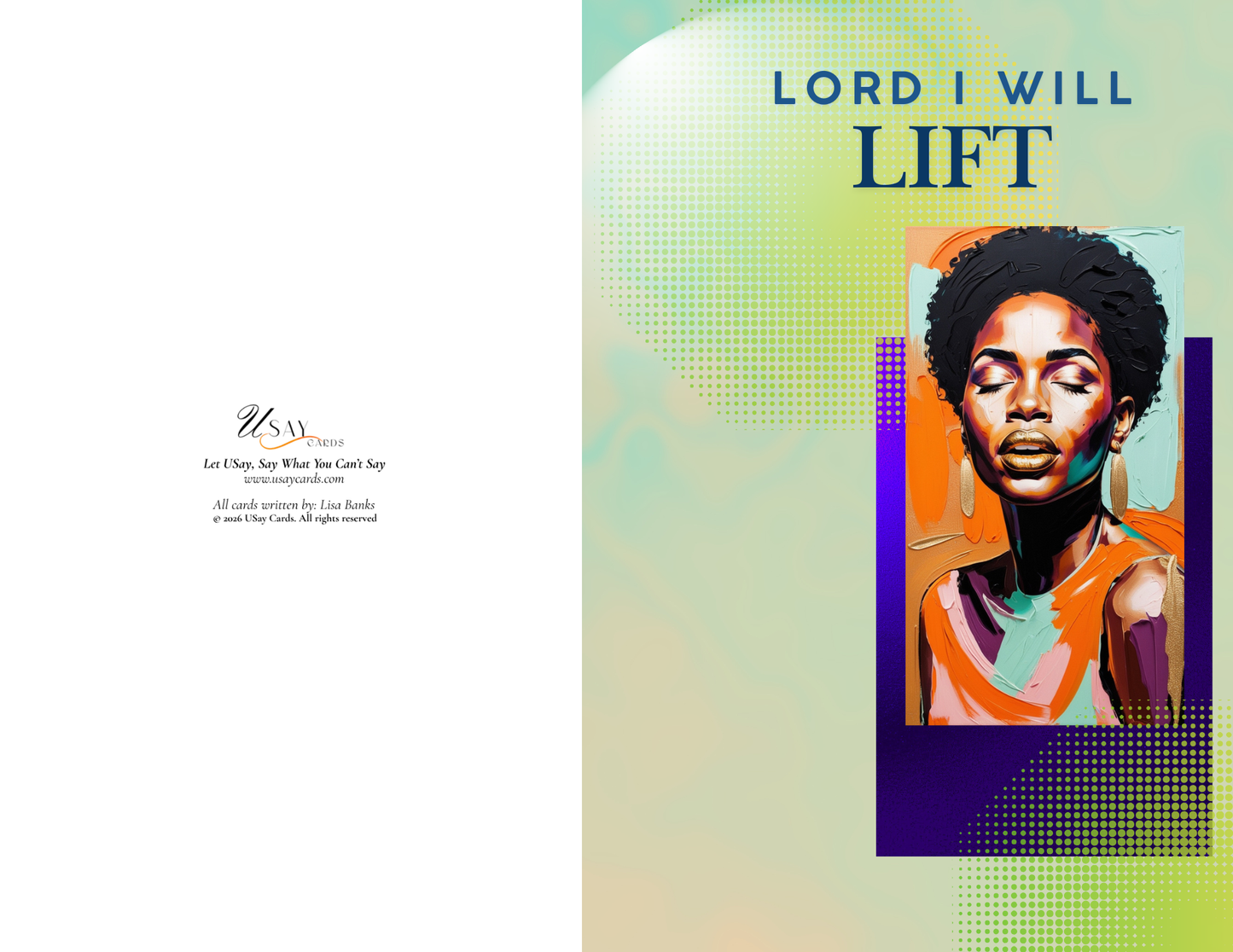 Lord I Will Lift (Deep Tone - Woman - Physical Card)