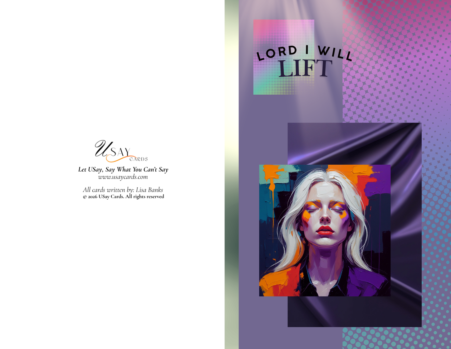 Lord I Will Lift (Light Tone - Woman - Physical Card)