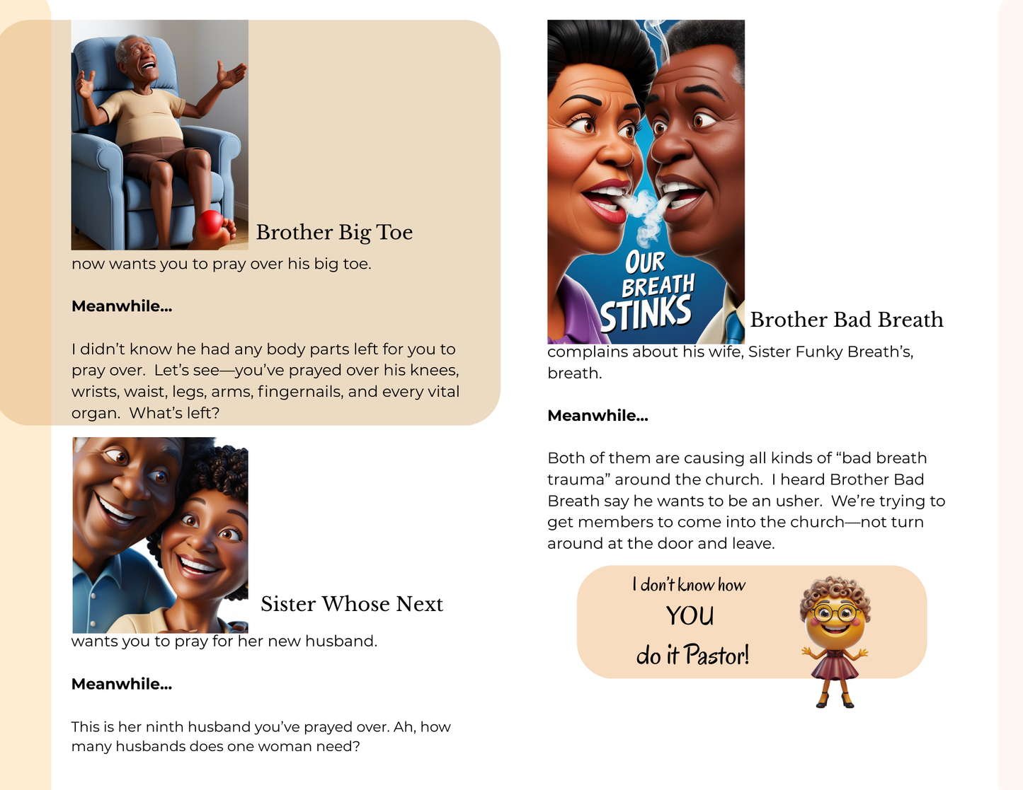 Pastor How You Do It Bro Big Toe (Woman – Physical Card)