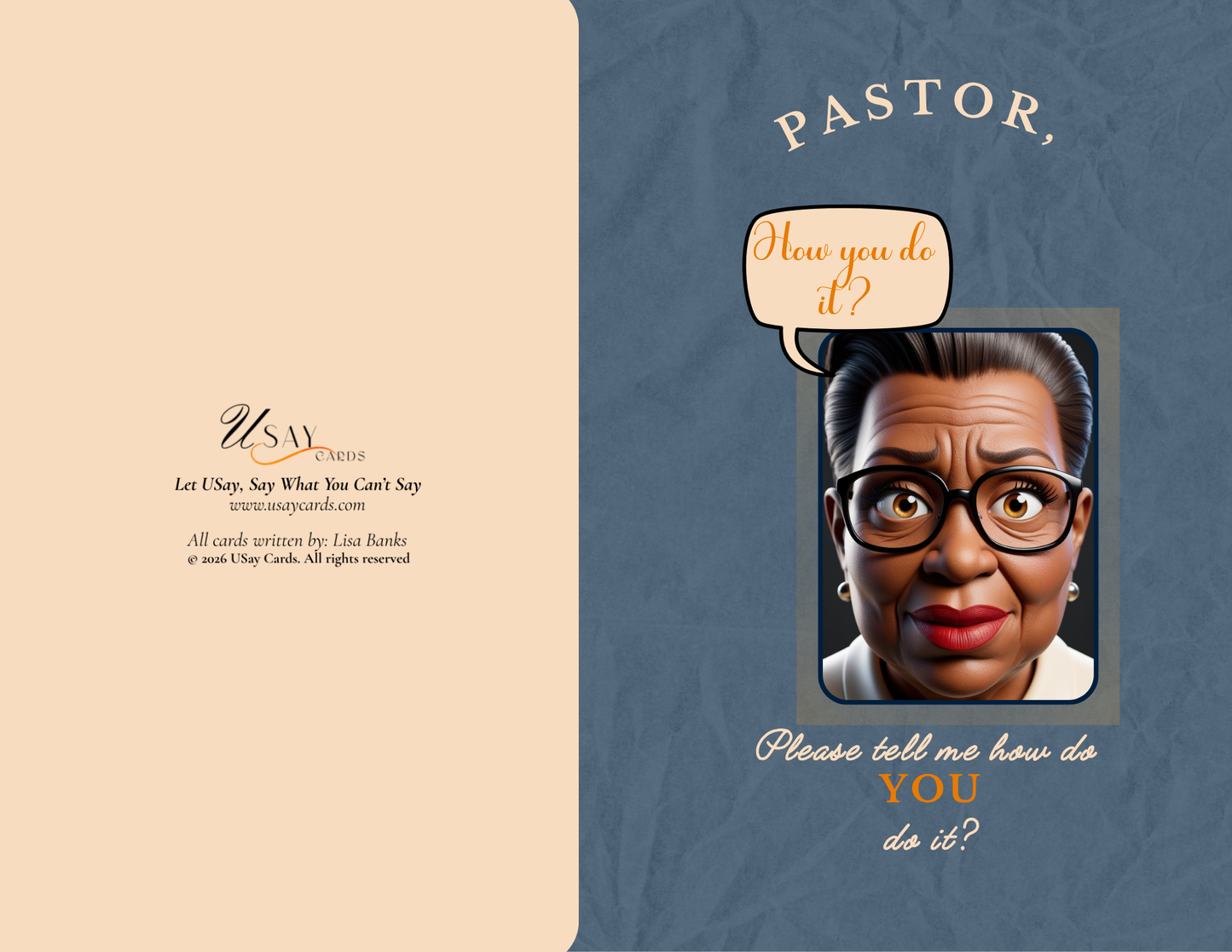 Pastor How You Do It Bro Big Toe (Woman – Physical Card)