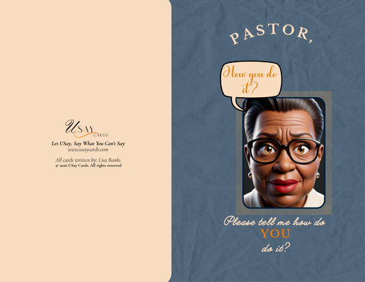 Pastor How You Do It Bro Big Toe (Woman – Physical Card)