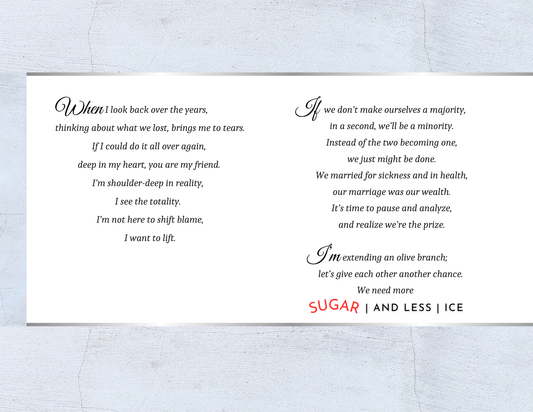 Sugar and Ice (Physical Card)