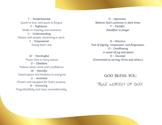 True Woman Of God (Physical Card)