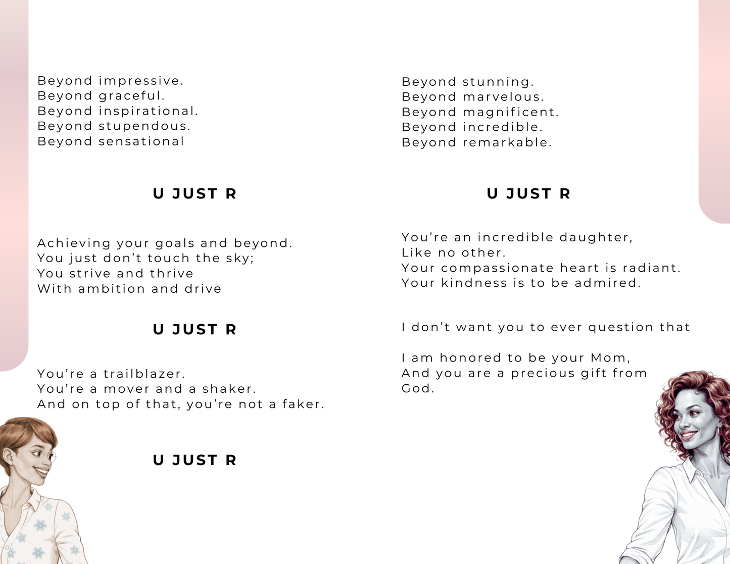 U Just R — Mother to Daughter (Physical Card)