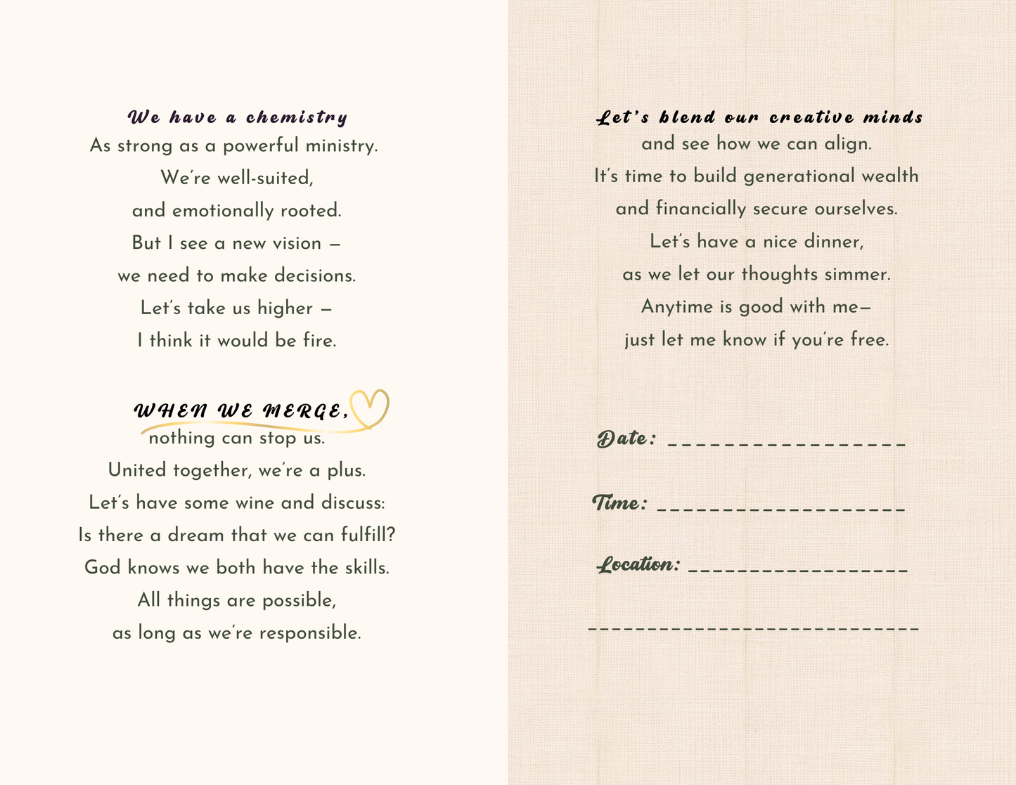 When We Merge (Physical Card)